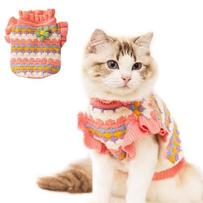 anelekor - Knitted Tulip Cat Sweater
