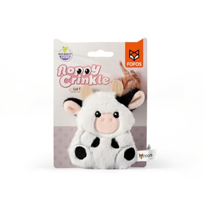 fofos - FOFOS Floppy Crinkle Cow Cat Toy