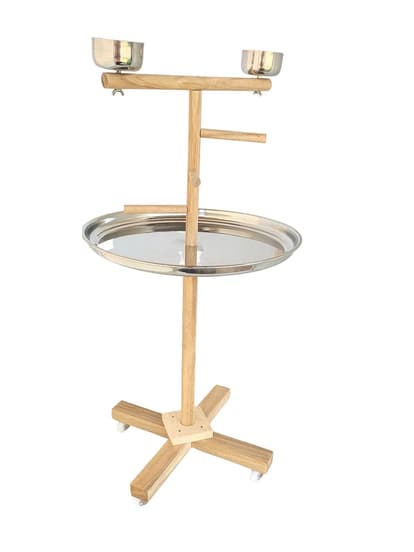 ksk - KSK 3 Stairs 36'' Parrot Birds Perch PlatformToy Cage Wooden Stand Activity Play Jym Climbing Stand