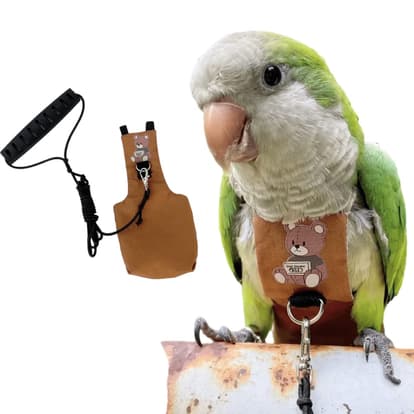 barnEleven - Barn Eleven Birds Diaper Harness Flight Suit Clothes, Parrot Flight Suit with Leash