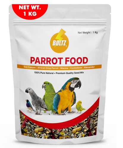 boltz - BOLTZ Food for Big Parrot, African Grey, Sun Conure, Macaw, LoveBirds and Alexander