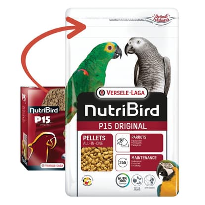 versele Laga - Versele-Laga NutriBirds Pellets P15 Original Maintenance Food For Parrots