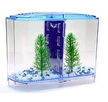 premierPlants - Premier Plants Acrylic Small Mini Fish Betta Double House Fish Breeding Box Tank Hatchery Incubator Aquarium Isolation Box