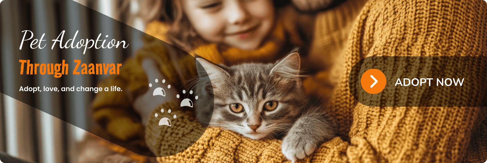 cat adoption banner