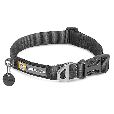 Ruffwear - Front Range Dog Collar, Durable and Comfortable Collar for Everyday Use, Twilight Gray