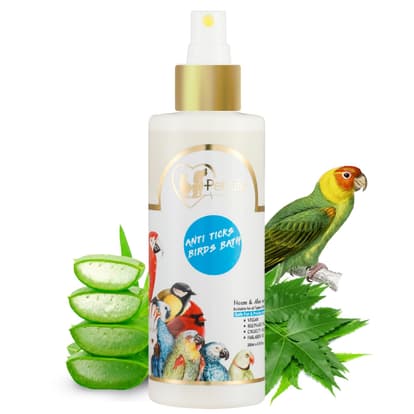 pet Life - pet LifeOrganic & Ayurvedic Anti Ticks Birds Bath Dry Waterless Spray