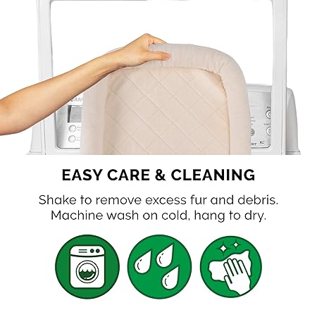 Furhaven - Dog Bed for Extra Small Dogs & Indoor Cats, 100% Washable, sized to Fit Crates-Sherpa Fleece Bolster Crate Pad-Cream, Extra Small