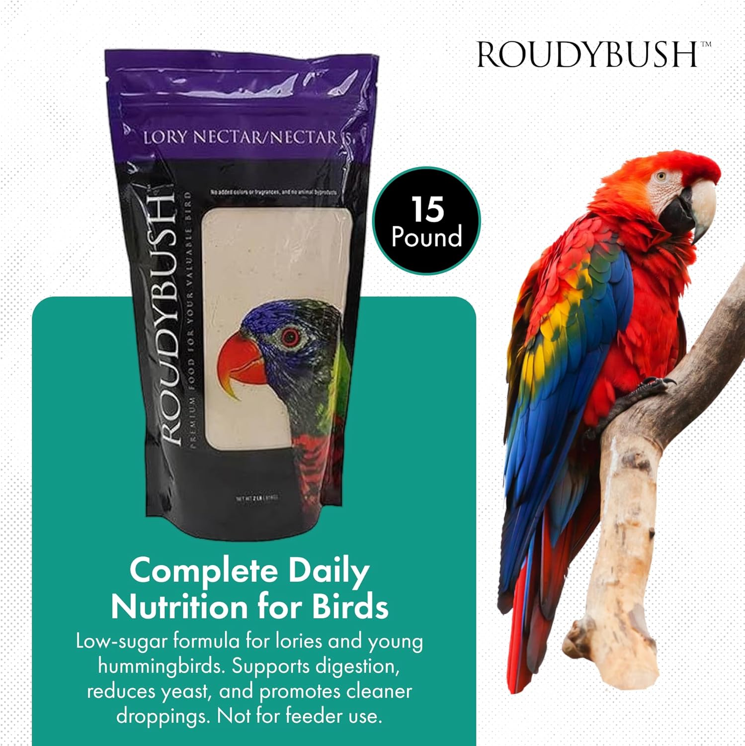 Roudybush - RoudyBush Lory Nectar 15 Birds Food