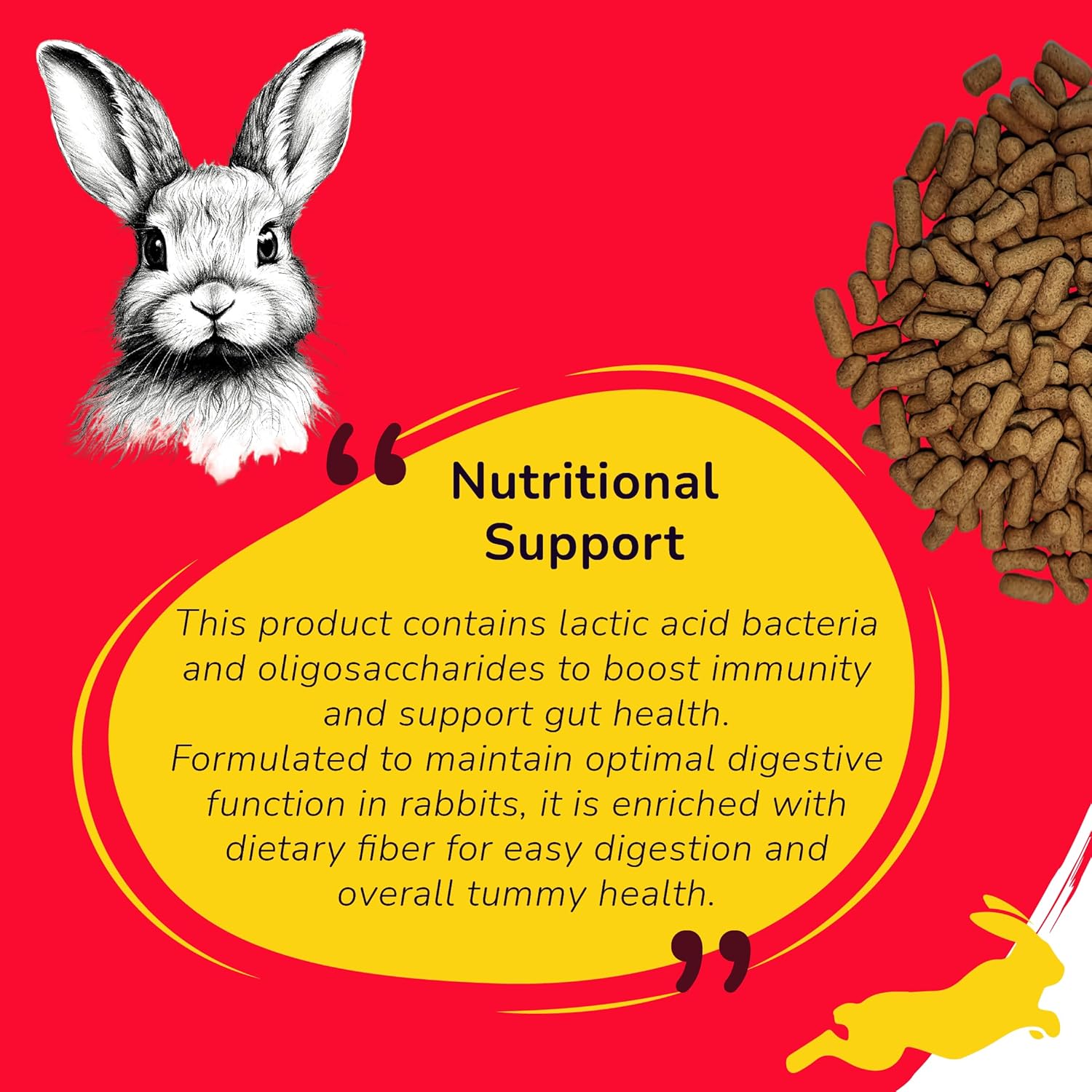 Petslife - petslife Premium Rabbit Food High Protien Added with Fiber & Essential Nutrients Pellet Food
