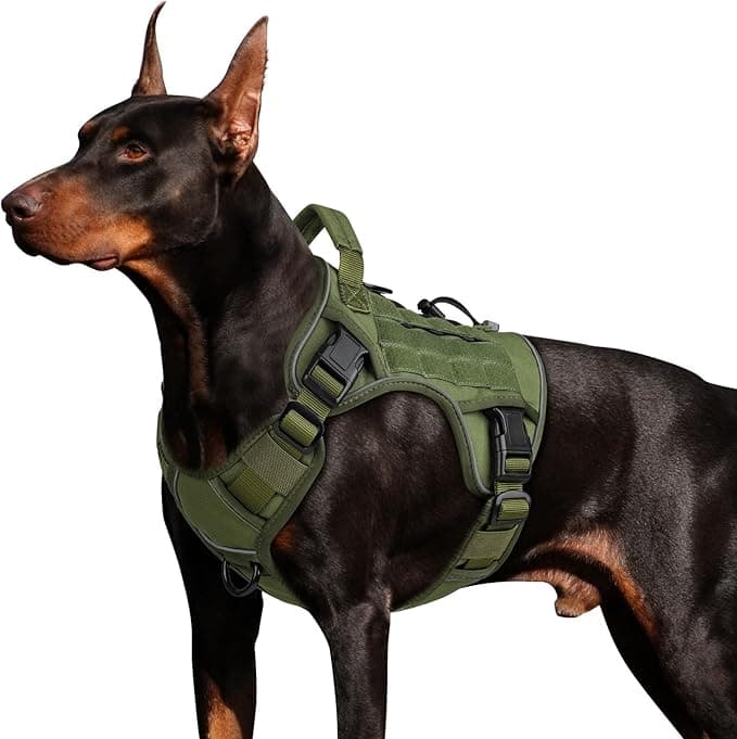 hamiledyi - HEELE Dog Harness, Dog Harness for Small Medium Large Dogs No Pull Adjustable Padded Reflective Harness with Handle for Walking Training, Brown, M
