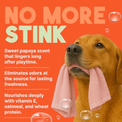 Tropiclean - TropiClean Dog Perfume, Long Lasting Papaya Cologne, Deodorizing Spray for Smelly Dogs, After Bath Detangling Spray with Vitamin E, Safe for Cats, 8oz.