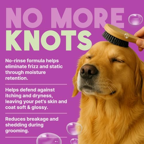Tropiclean - TropiClean Dog Detangler Spray Dematting, Leave in Conditioner, Perfect for Doodles & All Coat Types, Sweet Refreshing Scent, Made in the USA, 16 oz.