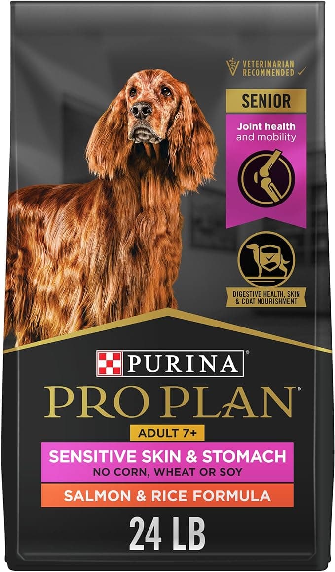 Purina - Purina Pro Plan Sensitive Skin and Stomach Dry Dog Food Senior Adult 7 Plus Salmon and Rice Formula