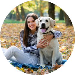 Girl with dog